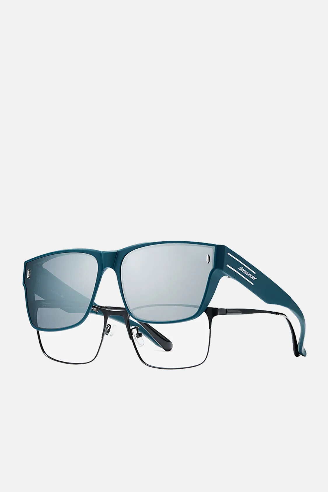 Square Frame Foldable Fit-Over Sunglasses UV 400 FD498 sold by Beneunder