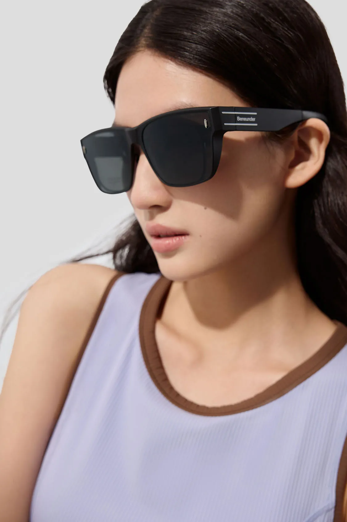 Square Frame Foldable Fit-Over Sunglasses UV 400 FD498 sold by Beneunder product image thumbnail 2