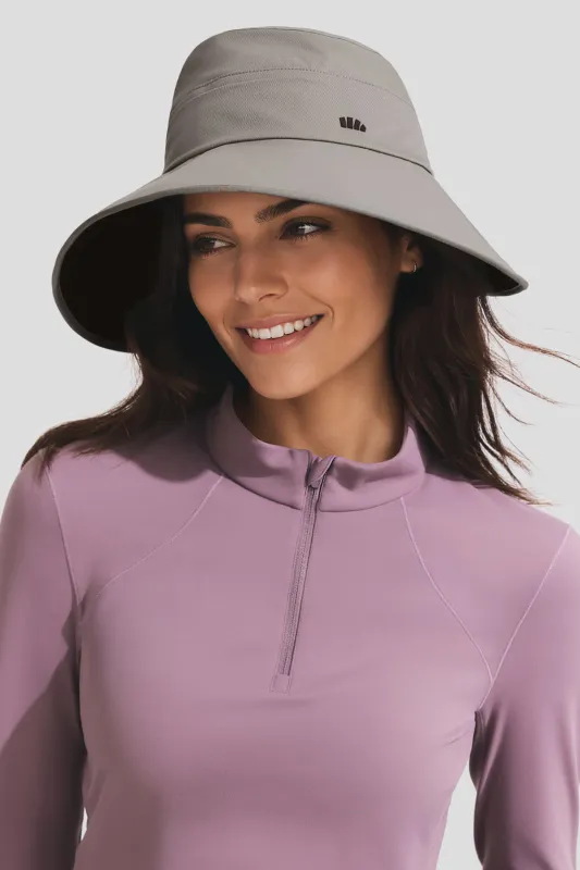 Wide-Brim Sun Protection Bucket Hat UPF50+ WR013 made by Beneunder