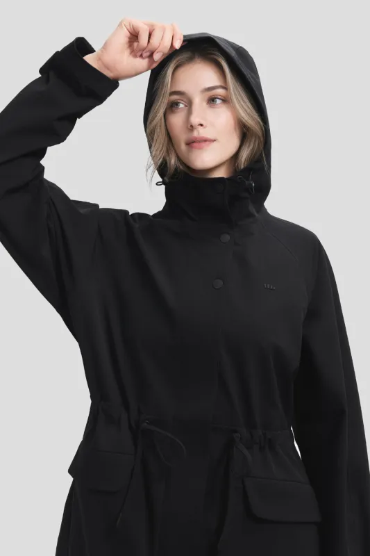 Women's High-Stretch Softshell Trench Coat (Light Warmth) ST027 made by Beneunder