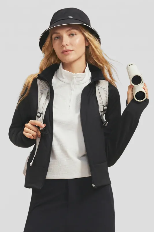 Women's Stretch Cropped Insulated Jacket (Mid Warmth) CL014 made by Beneunder