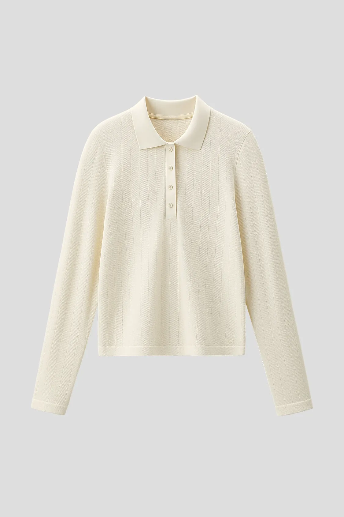 Women's High-Stretch Seamless Knit Polo Base Layer Top EL037 sold by Beneunder product image thumbnail 5