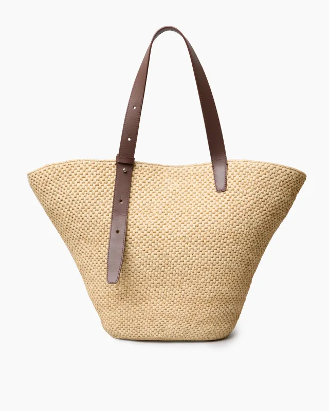 The Bianca Raffia Bag Large made by LIÉ STUDIO