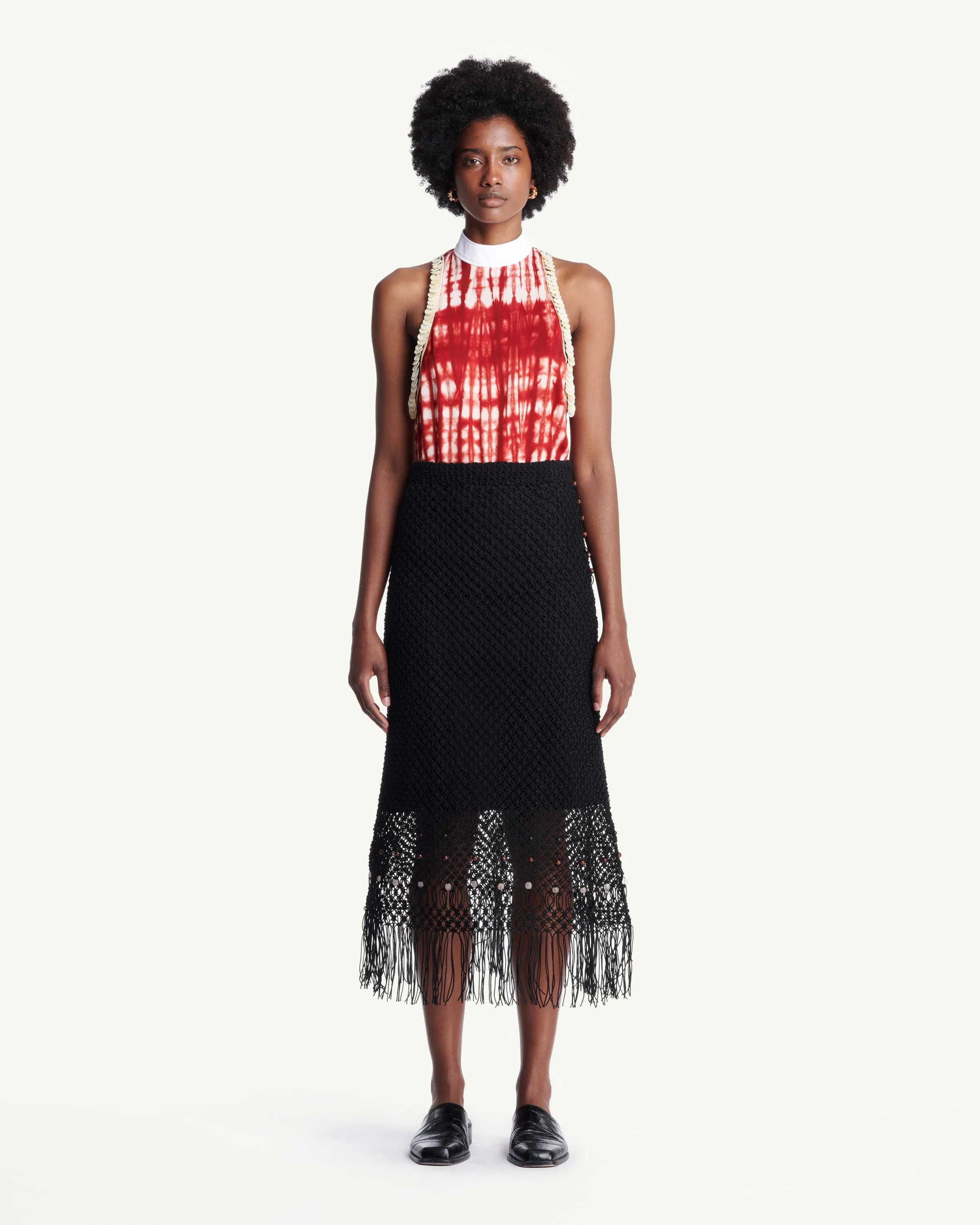 Horizon Macrame Skirt sold by Wales Bonner