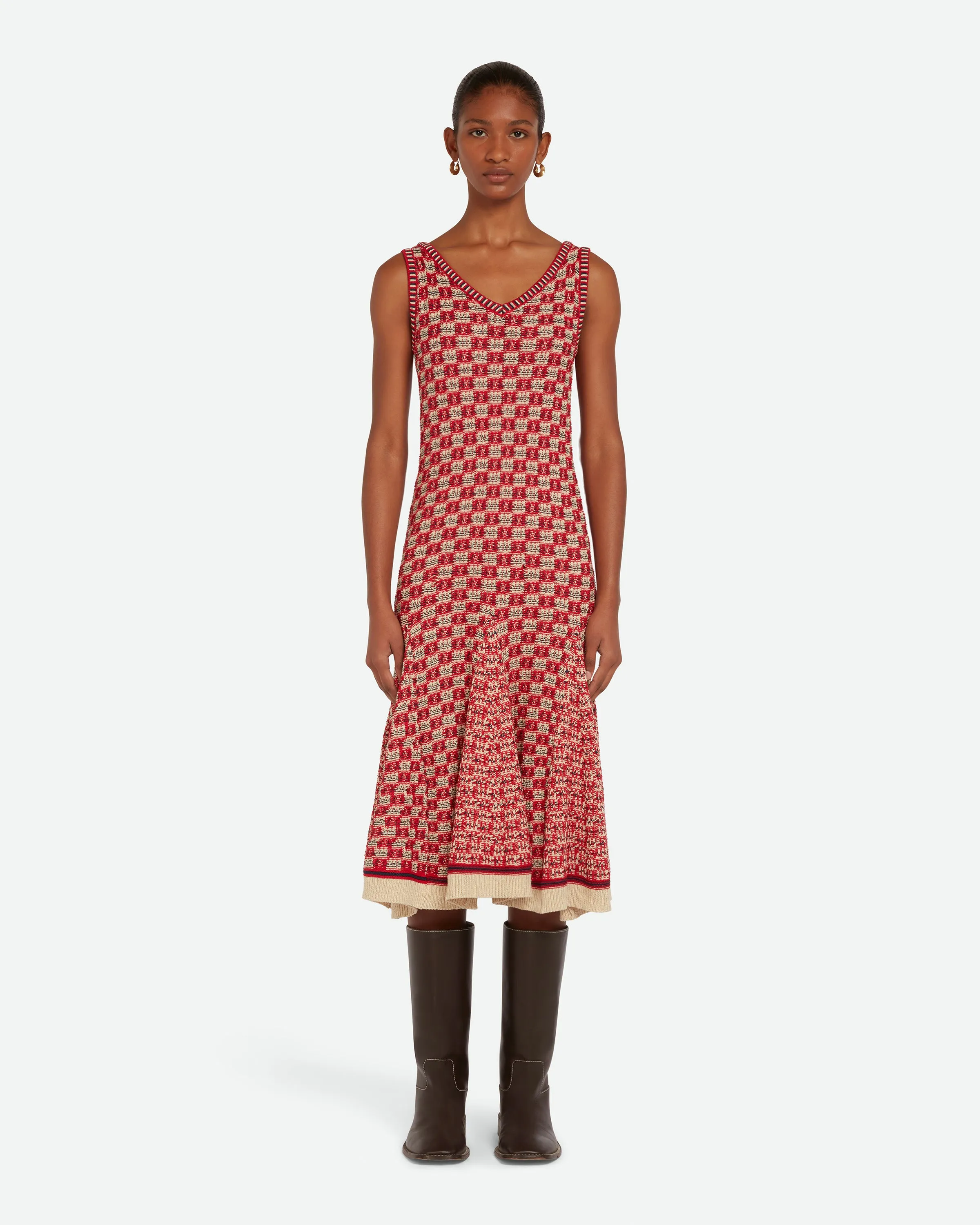 Soar Godet Dress sold by Wales Bonner