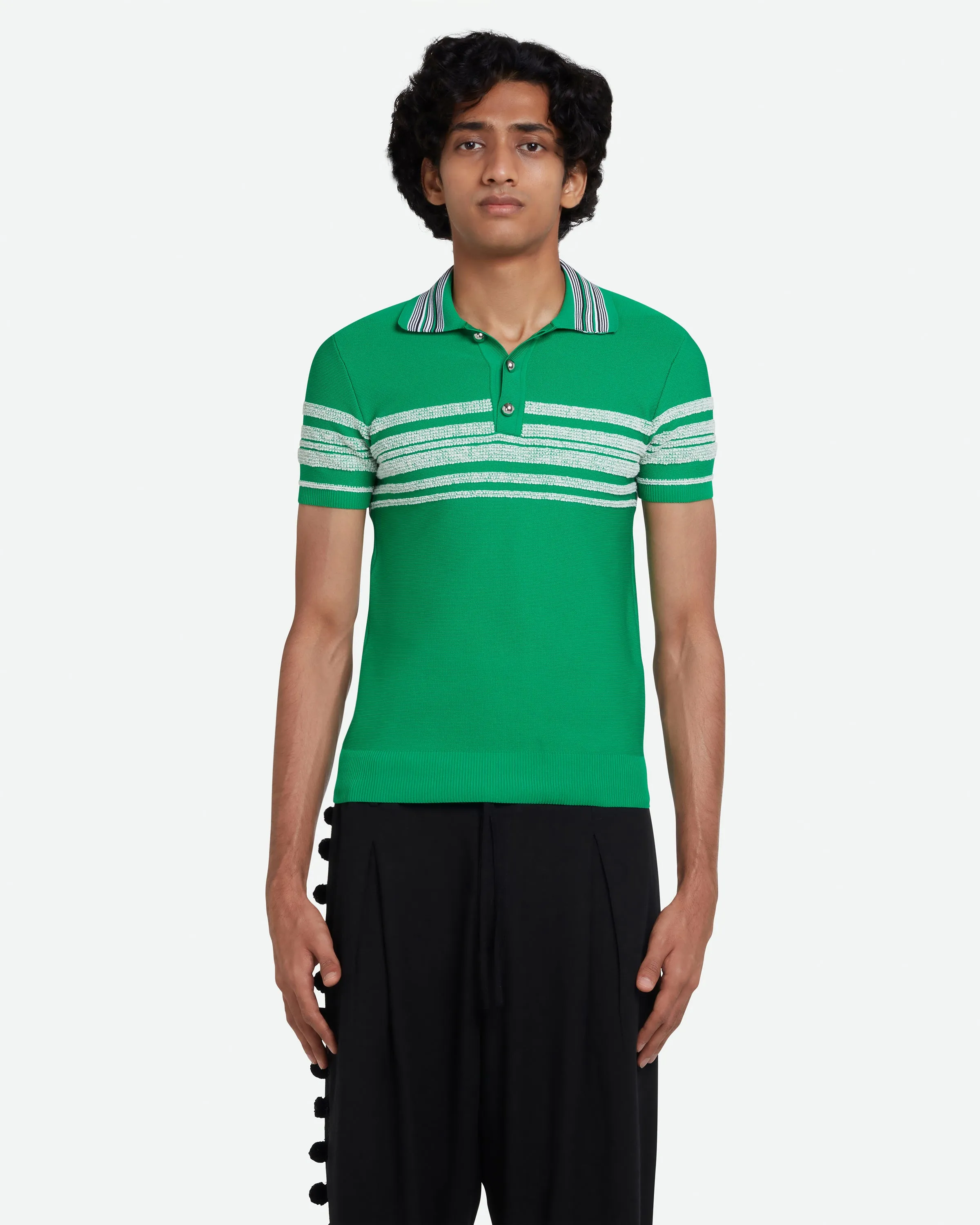 Dawn Knit Polo sold by Wales Bonner