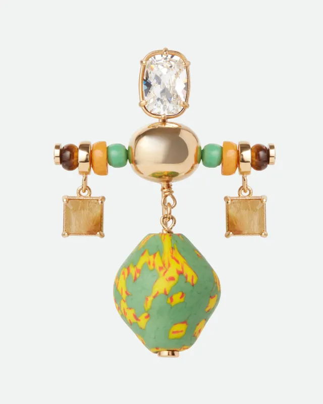 Compass Brooch made by Wales Bonner