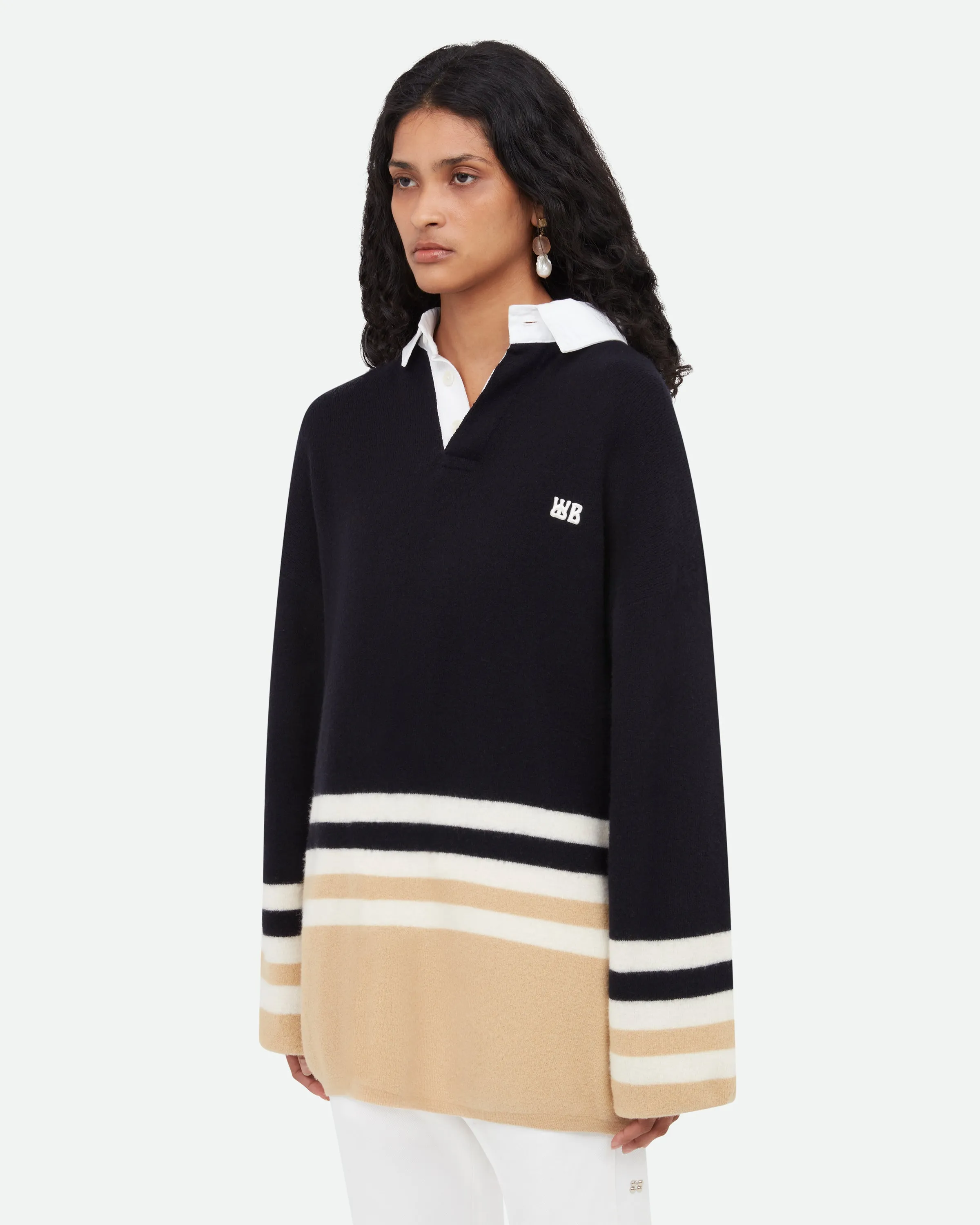 Cypher Polo Shirt sold by Wales Bonner product image thumbnail 3