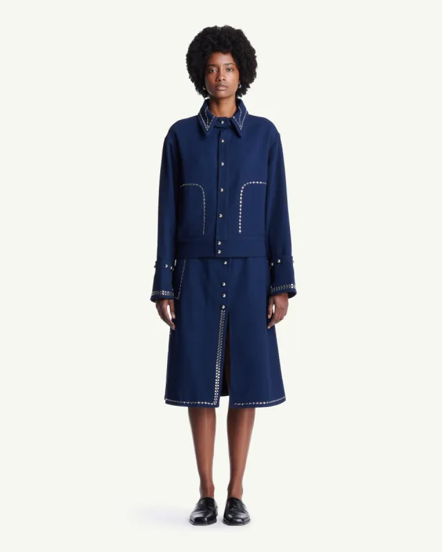 Sahel Wool Skirt sold by Wales Bonner