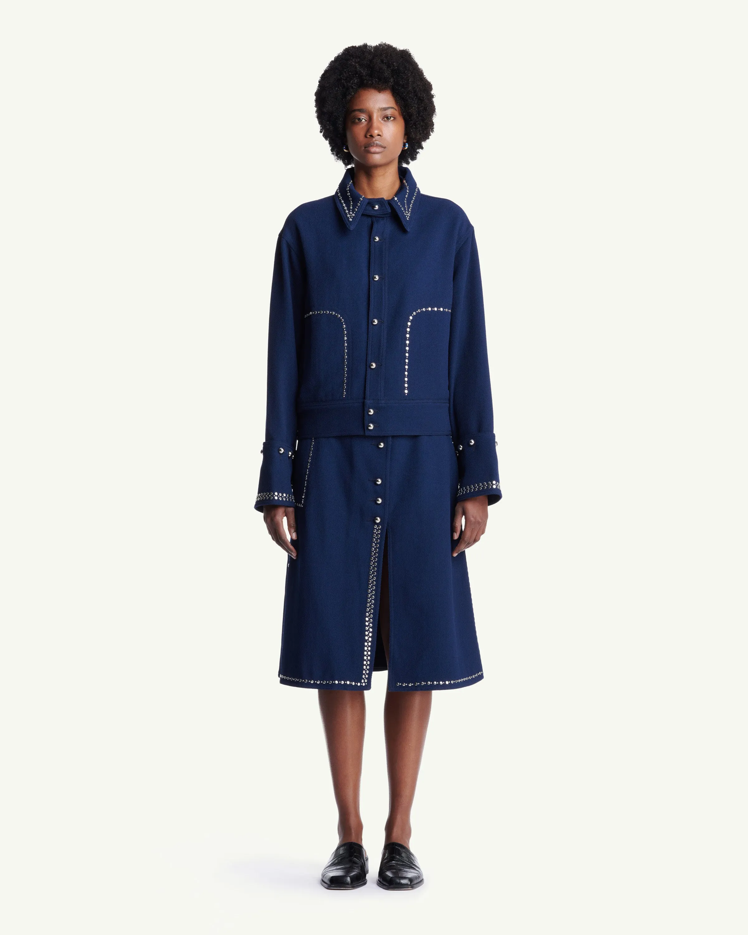 Sahel Wool Skirt sold by Wales Bonner