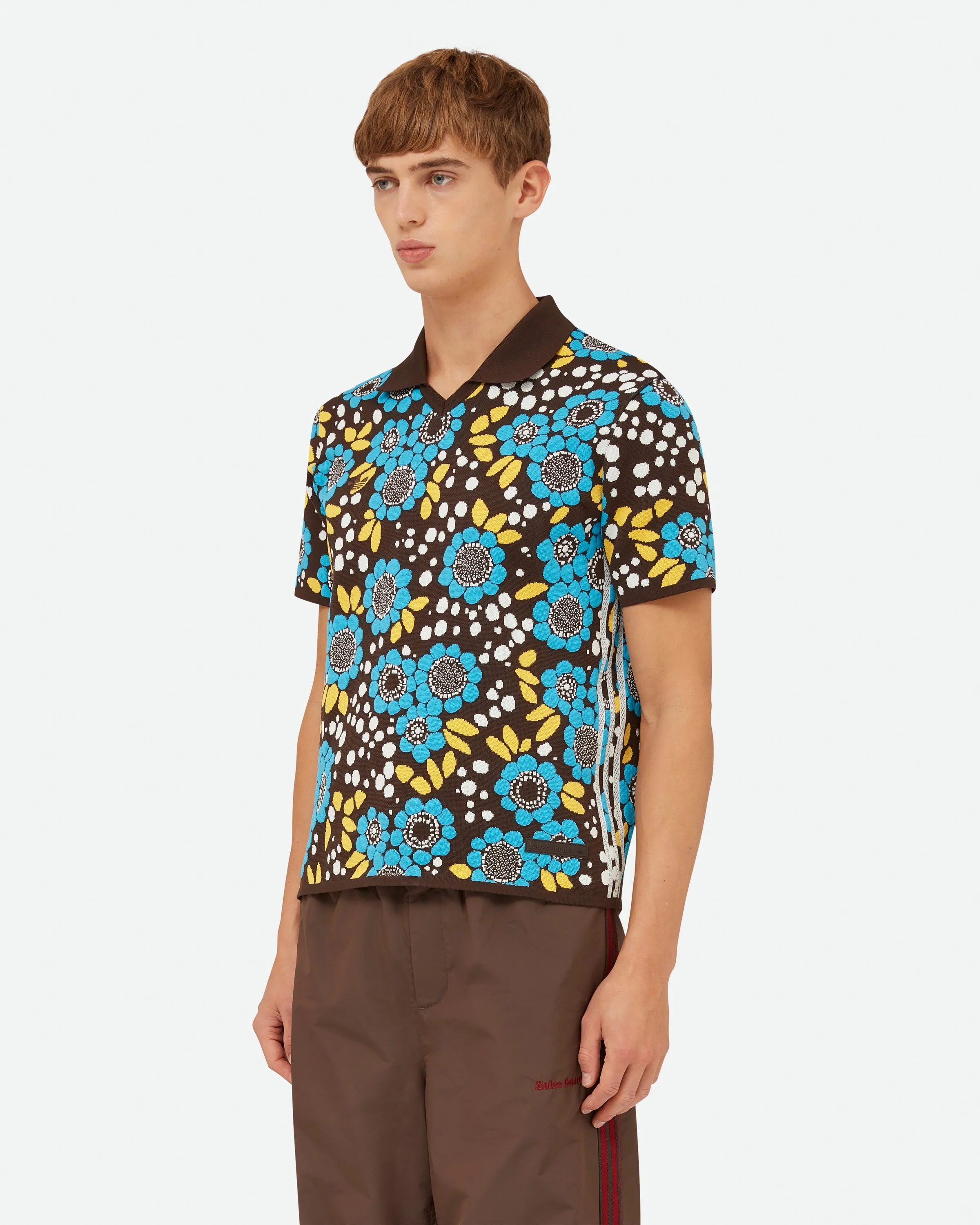 adidas Originals by Wales Bonner Knit Floral Polo Shirt sold by Wales Bonner product image thumbnail 2
