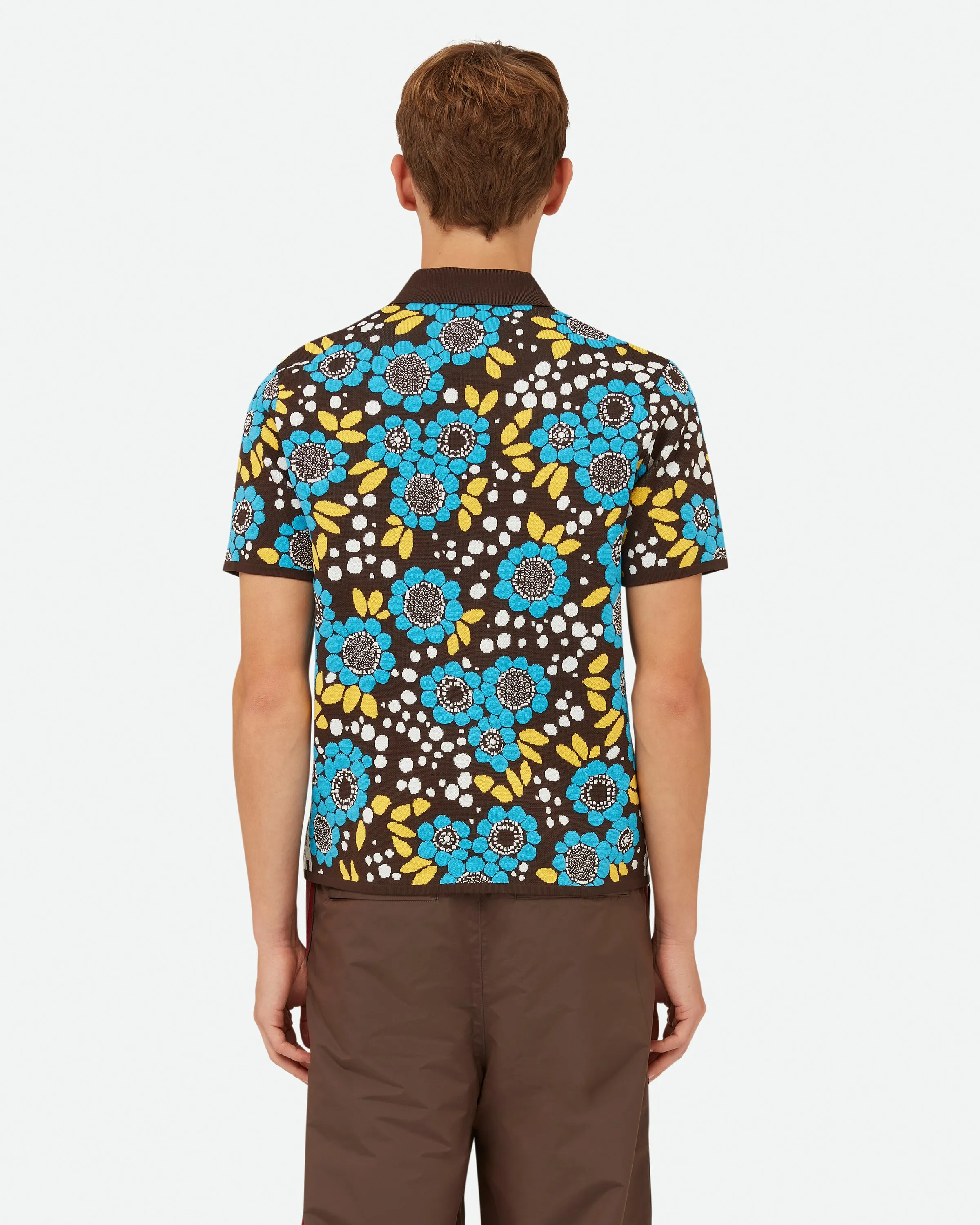 adidas Originals by Wales Bonner Knit Floral Polo Shirt sold by Wales Bonner product image thumbnail 3