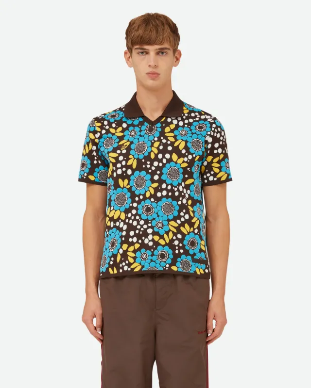 adidas Originals by Wales Bonner Knit Floral Polo Shirt sold by Wales Bonner