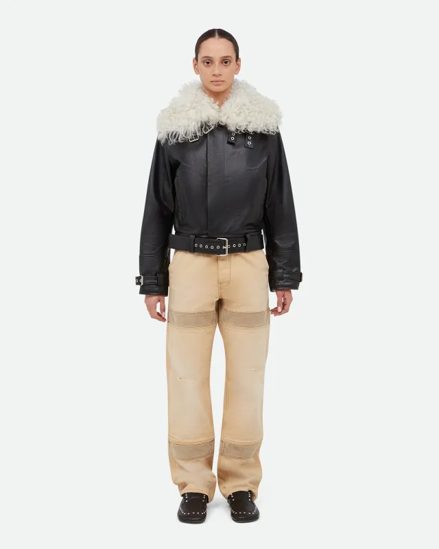 Bridge Leather Jacket made by Wales Bonner