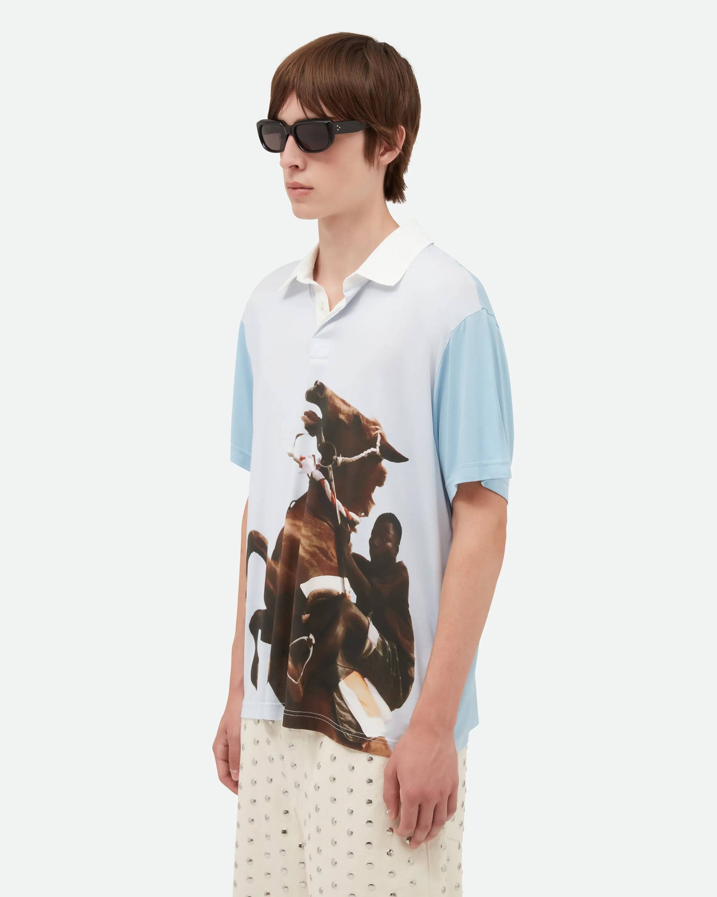 Wales Bonner x Stüssy Silk Polo sold by Wales Bonner product image thumbnail 3