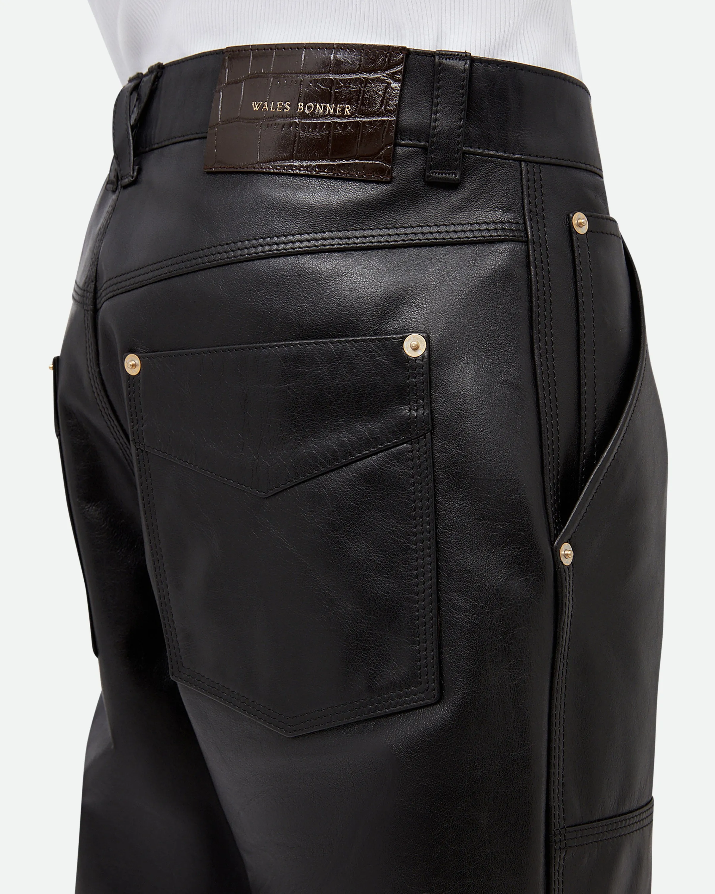 Nomad Leather Trouser sold by Wales Bonner product image thumbnail 3