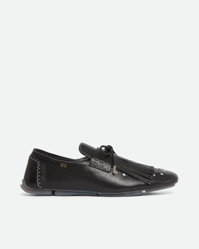 Montego Tasseled Loafer Black made by Wales Bonner