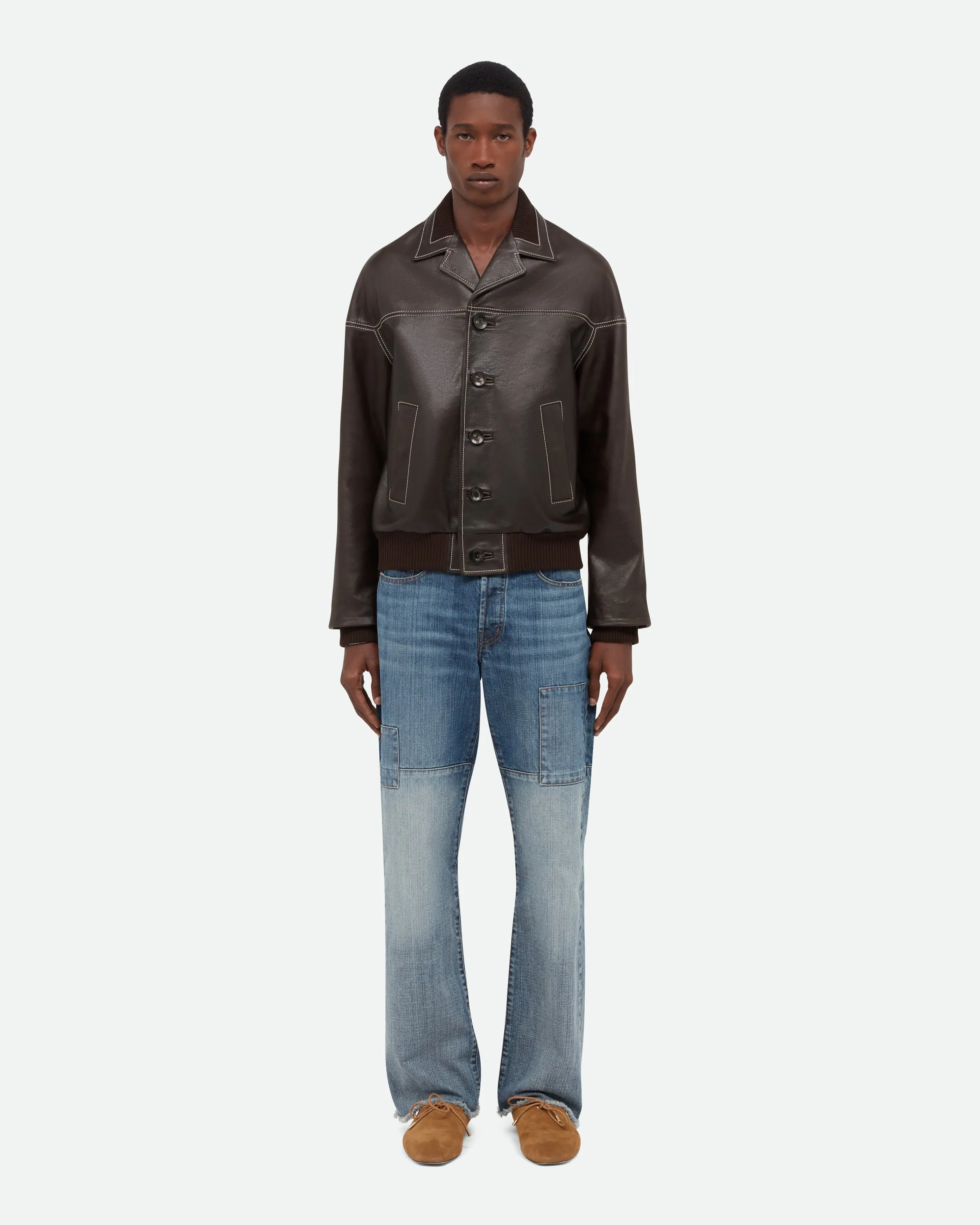 Time Leather Jacket sold by Wales Bonner