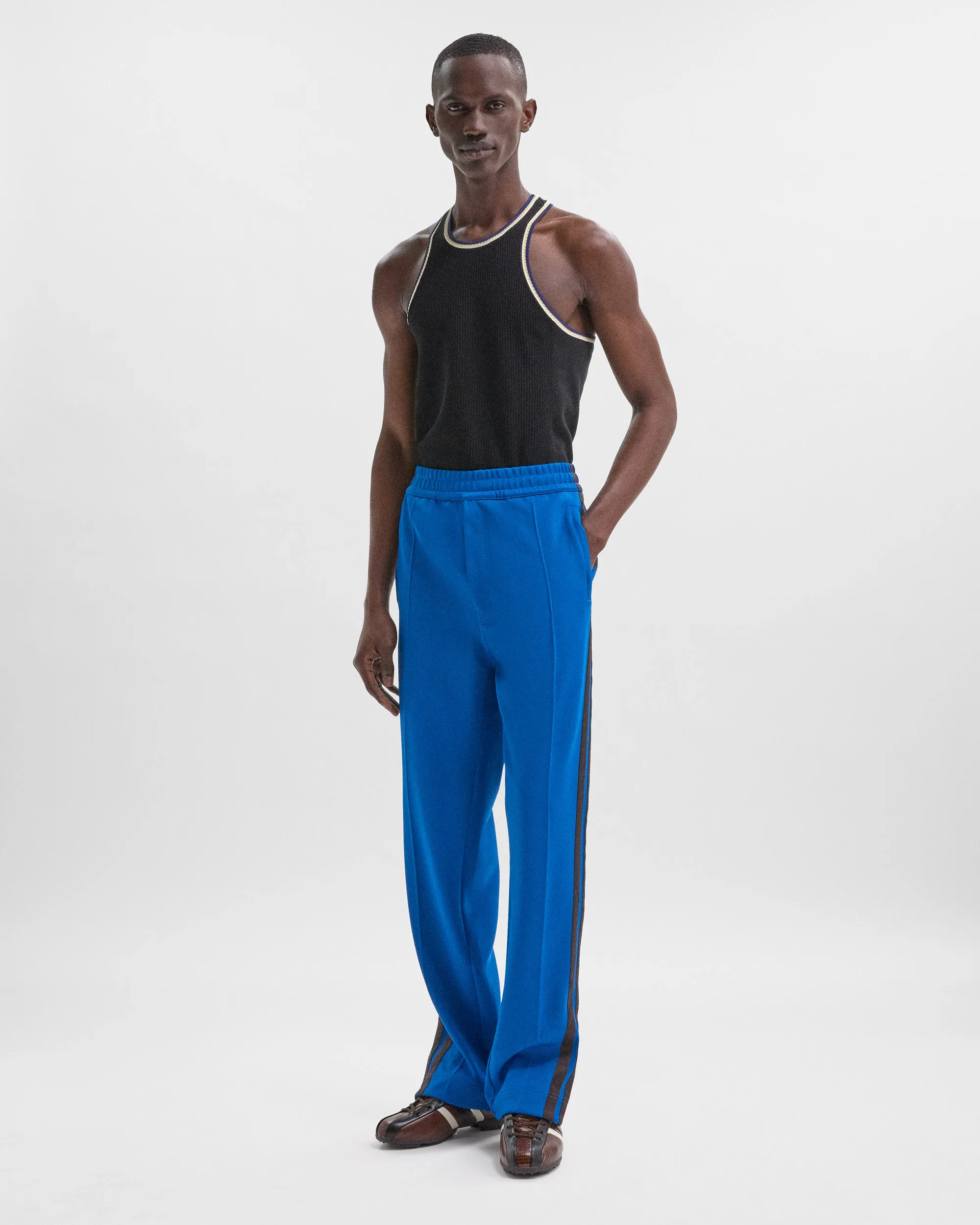 Y-3 by Wales Bonner End Pant in Blue sold by Wales Bonner