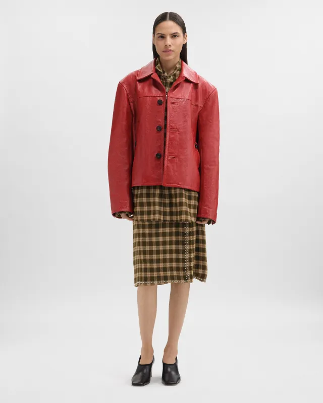 Kamala Leather Jacket made by Wales Bonner