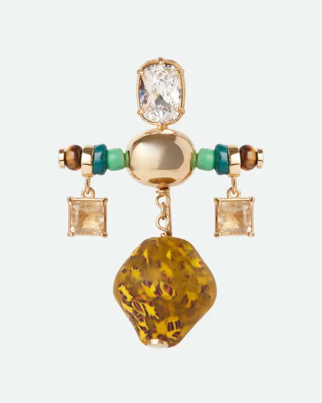 Compass Brooch made by Wales Bonner