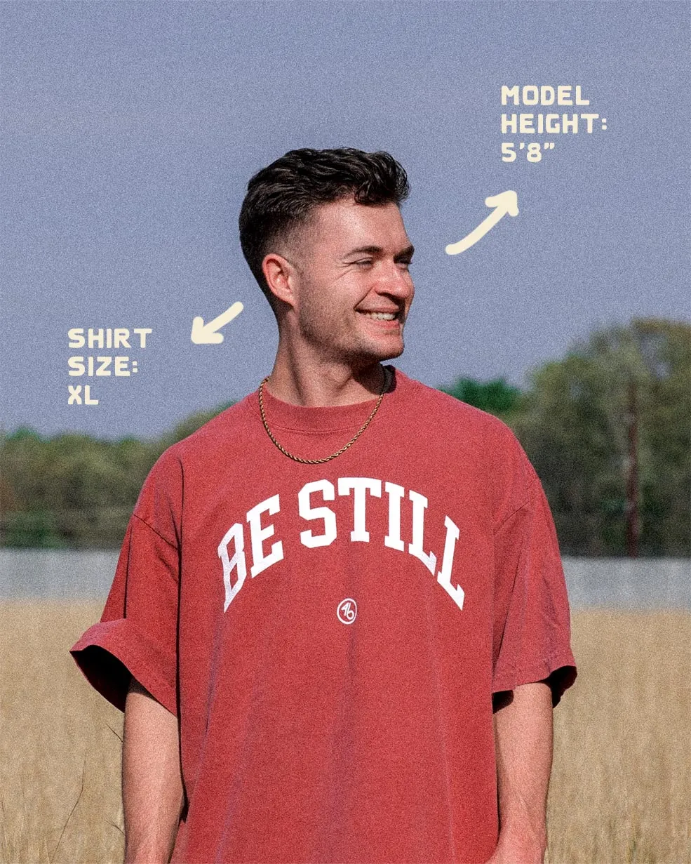 Be Still University Style Heavy Tee sold by Forty-Six Ten product image thumbnail 2