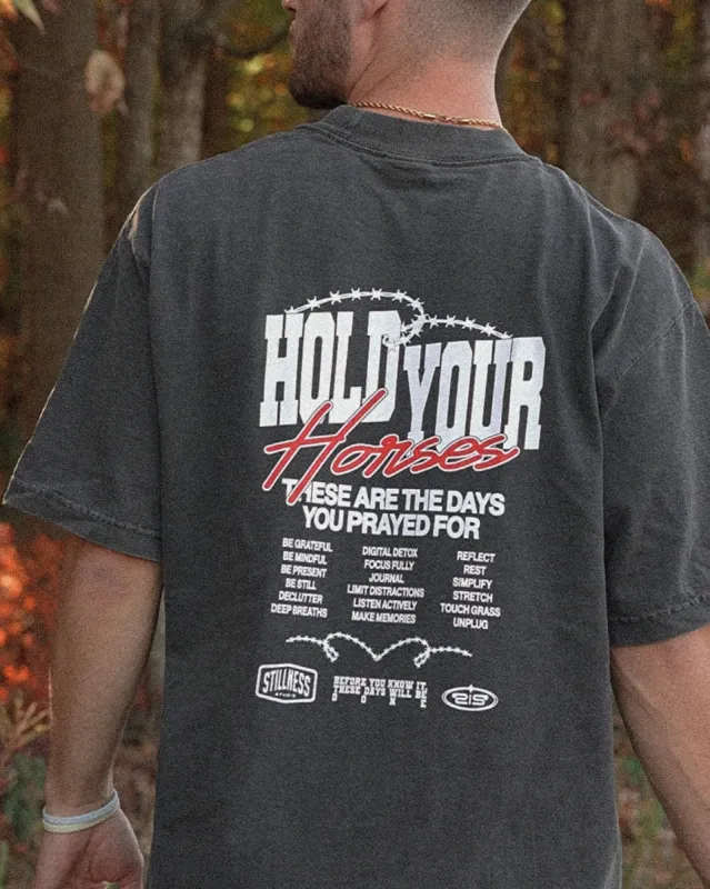 Hold Your Horses Heavy Tee sold by Forty-Six Ten