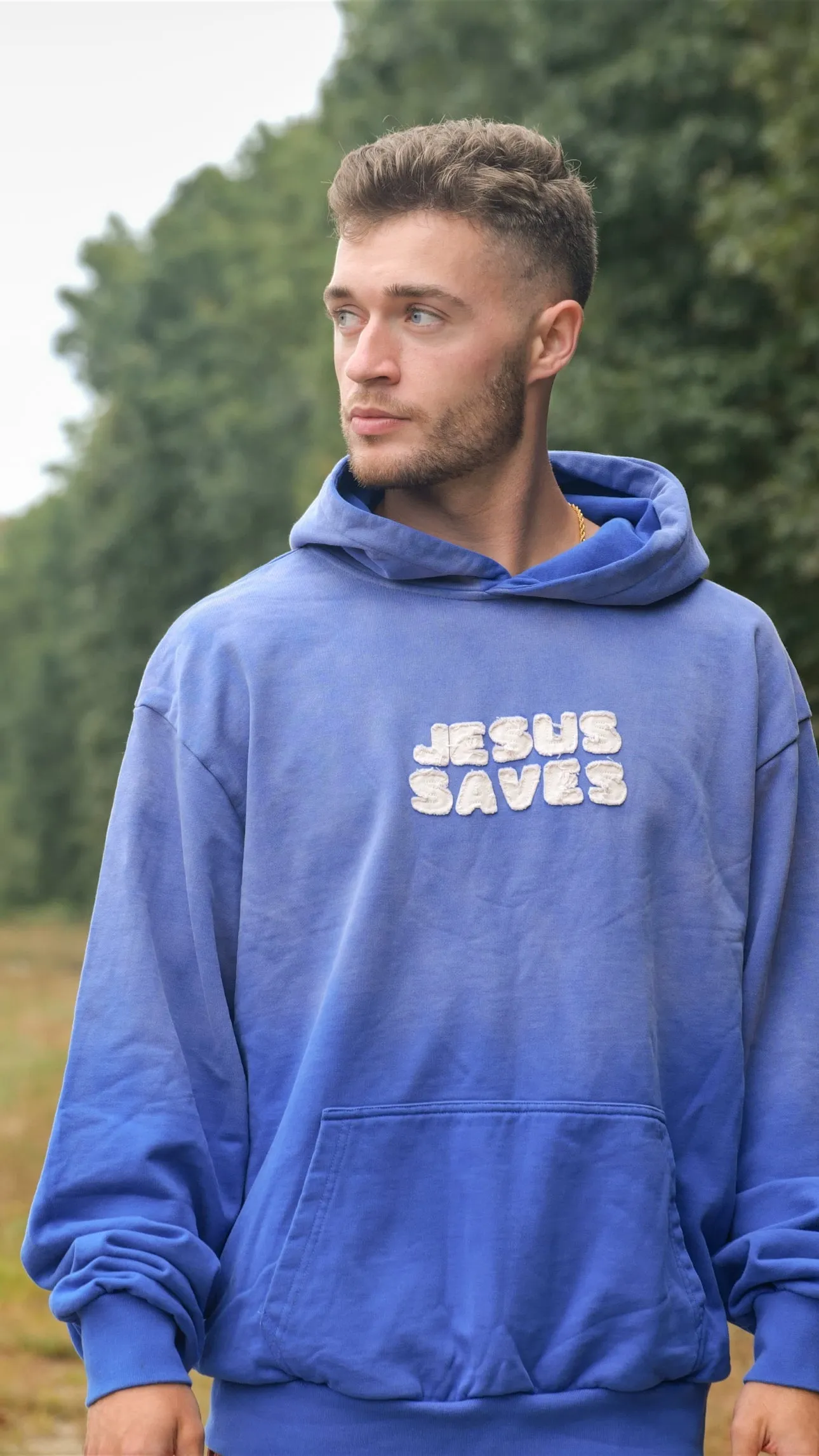 Jesus Saves Patchwork Hoodie sold by Forty-Six Ten product image thumbnail 2