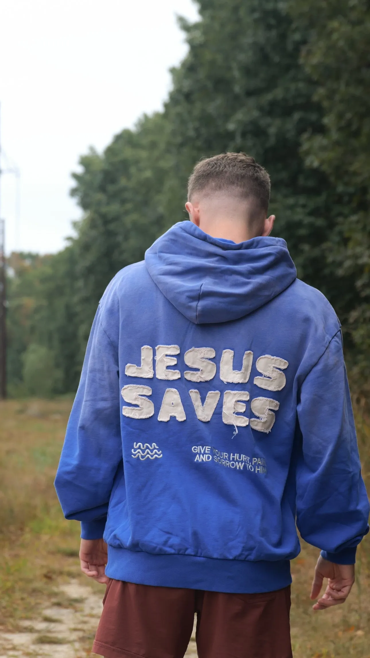 Jesus Saves Patchwork Hoodie sold by Forty-Six Ten