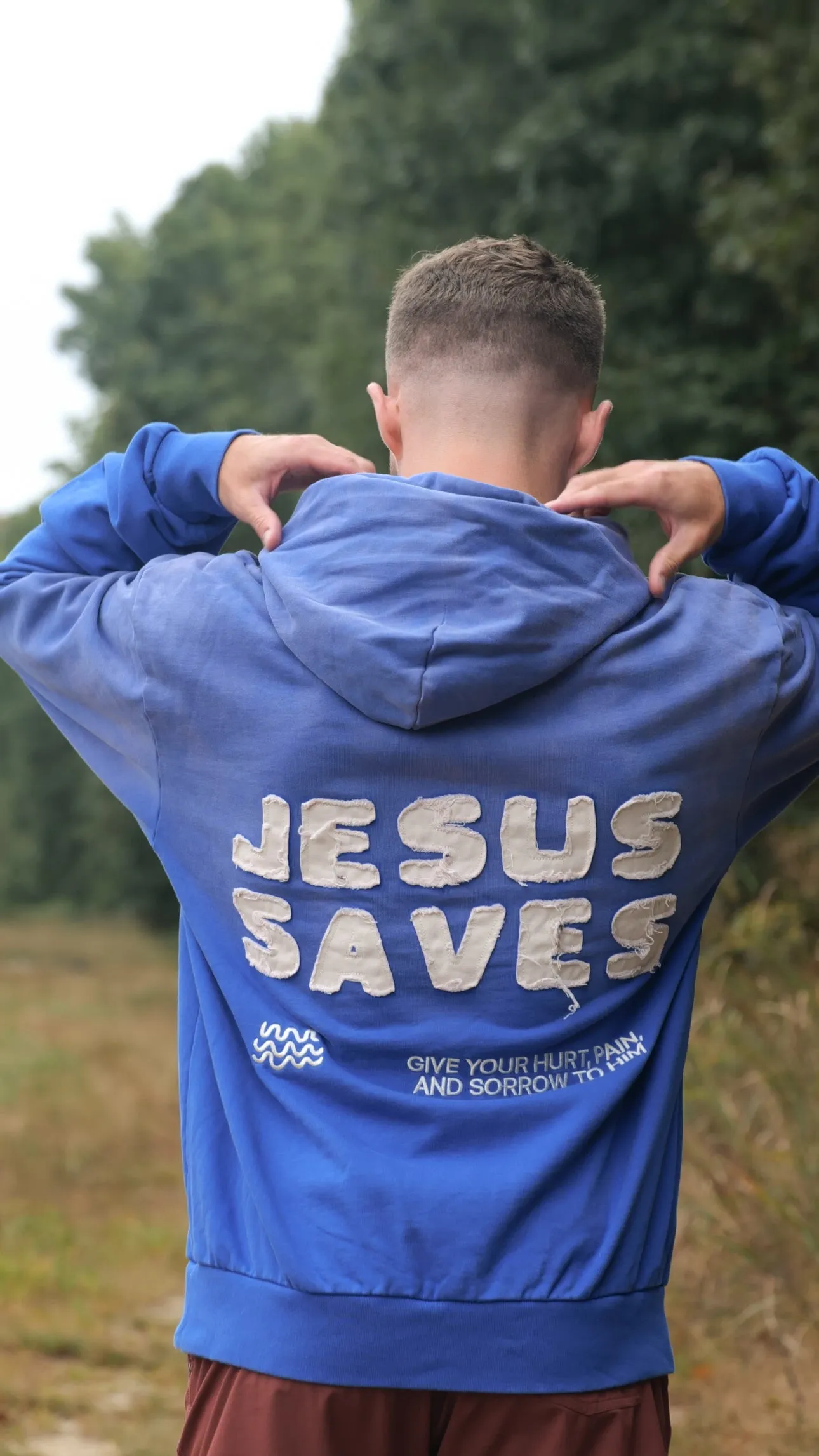 Jesus Saves Patchwork Hoodie sold by Forty-Six Ten product image thumbnail 3