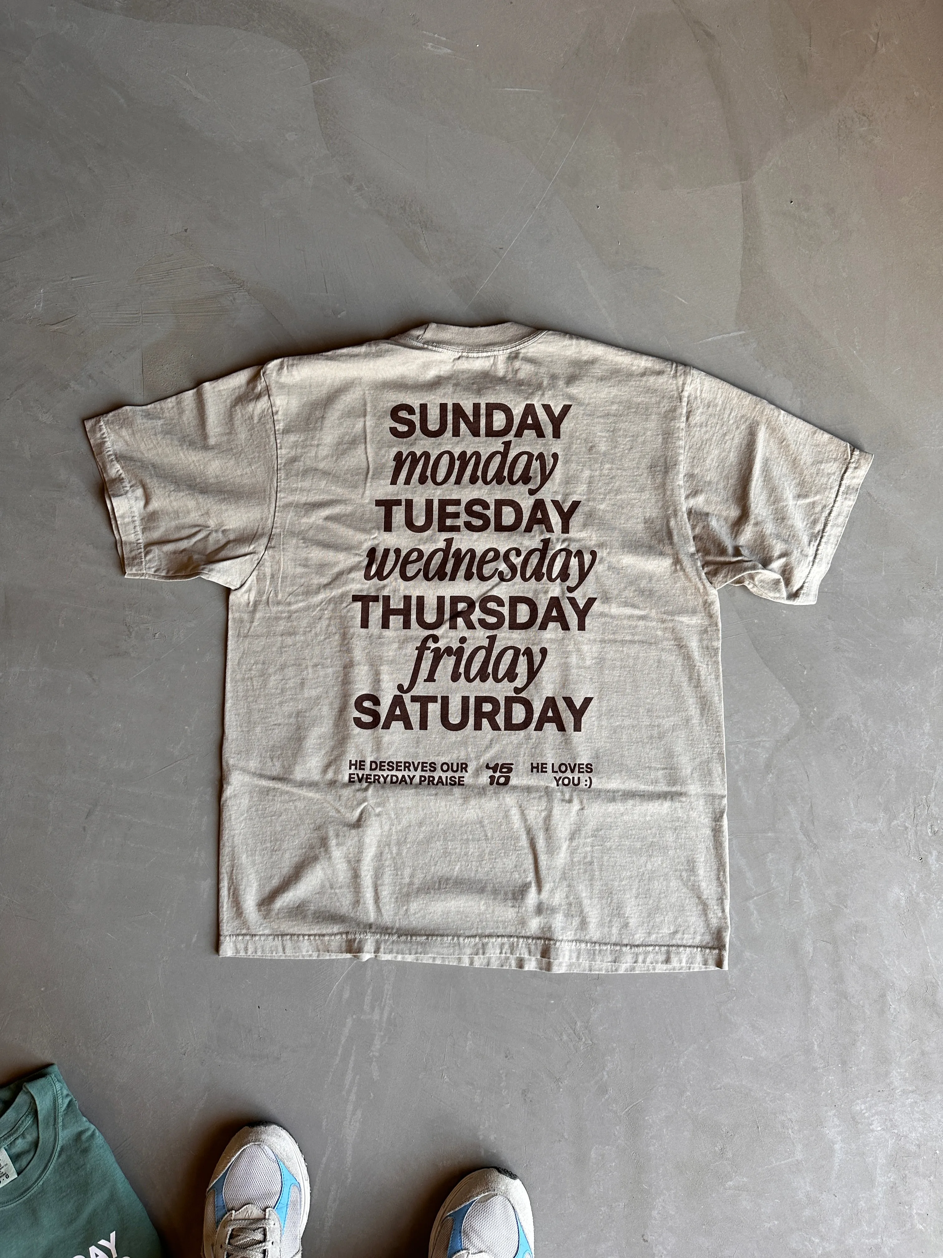 Monday Morning Faith Heavy Tee sold by Forty-Six Ten