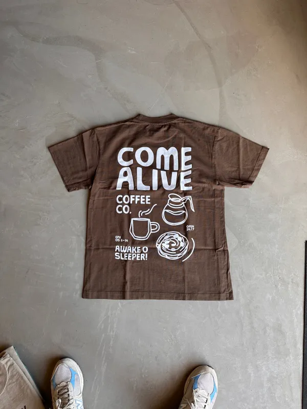 Come Alive Coffee Co. Premium Heavy Tee sold by Forty-Six Ten