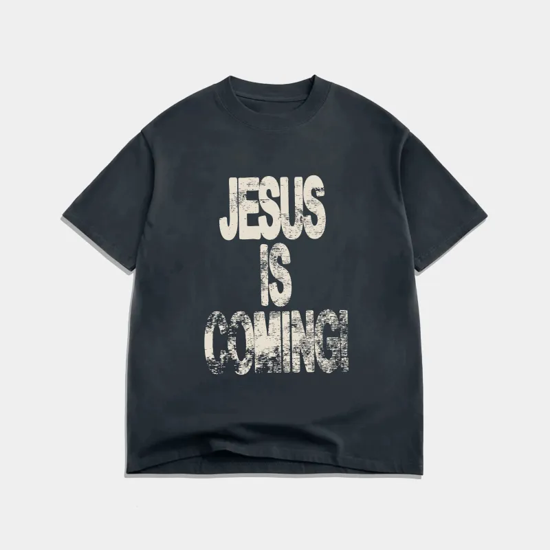 Jesus Is Coming Premium Heavy Tee sold by Forty-Six Ten