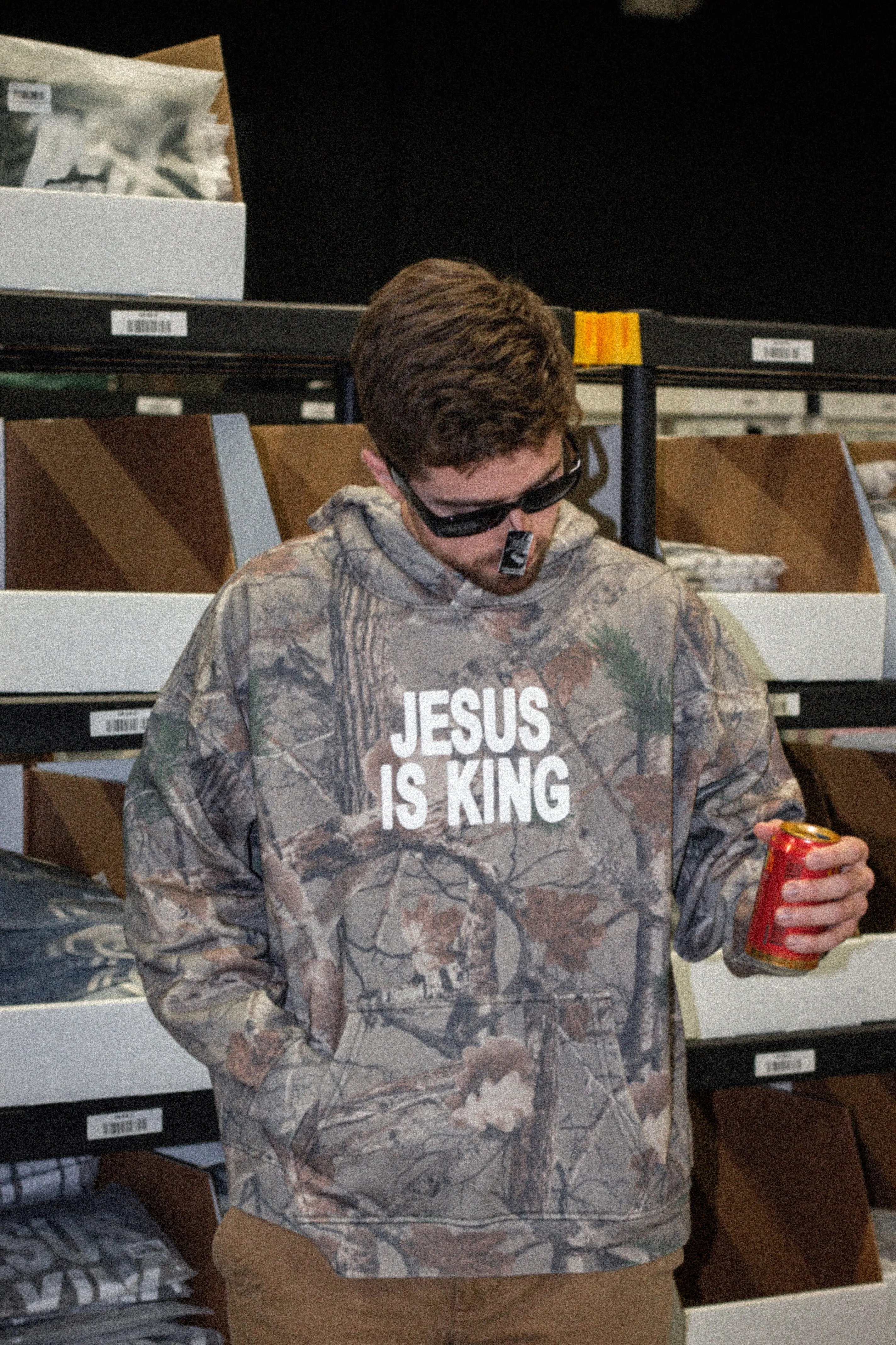 Jesus Is King Brown Camo Heavy Hoodie sold by Forty-Six Ten product image thumbnail 3