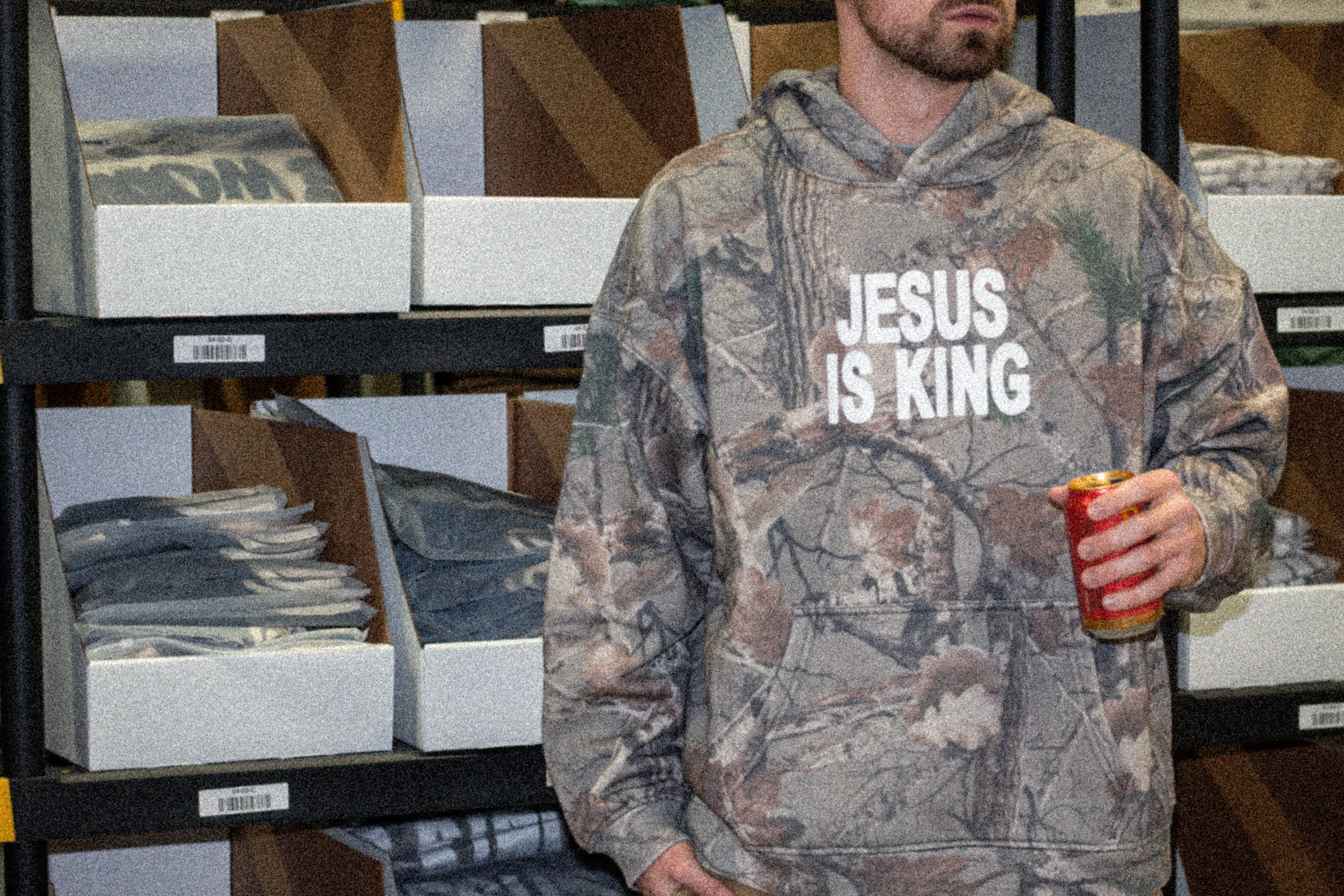 Jesus Is King Brown Camo Heavy Hoodie sold by Forty-Six Ten product image thumbnail 4
