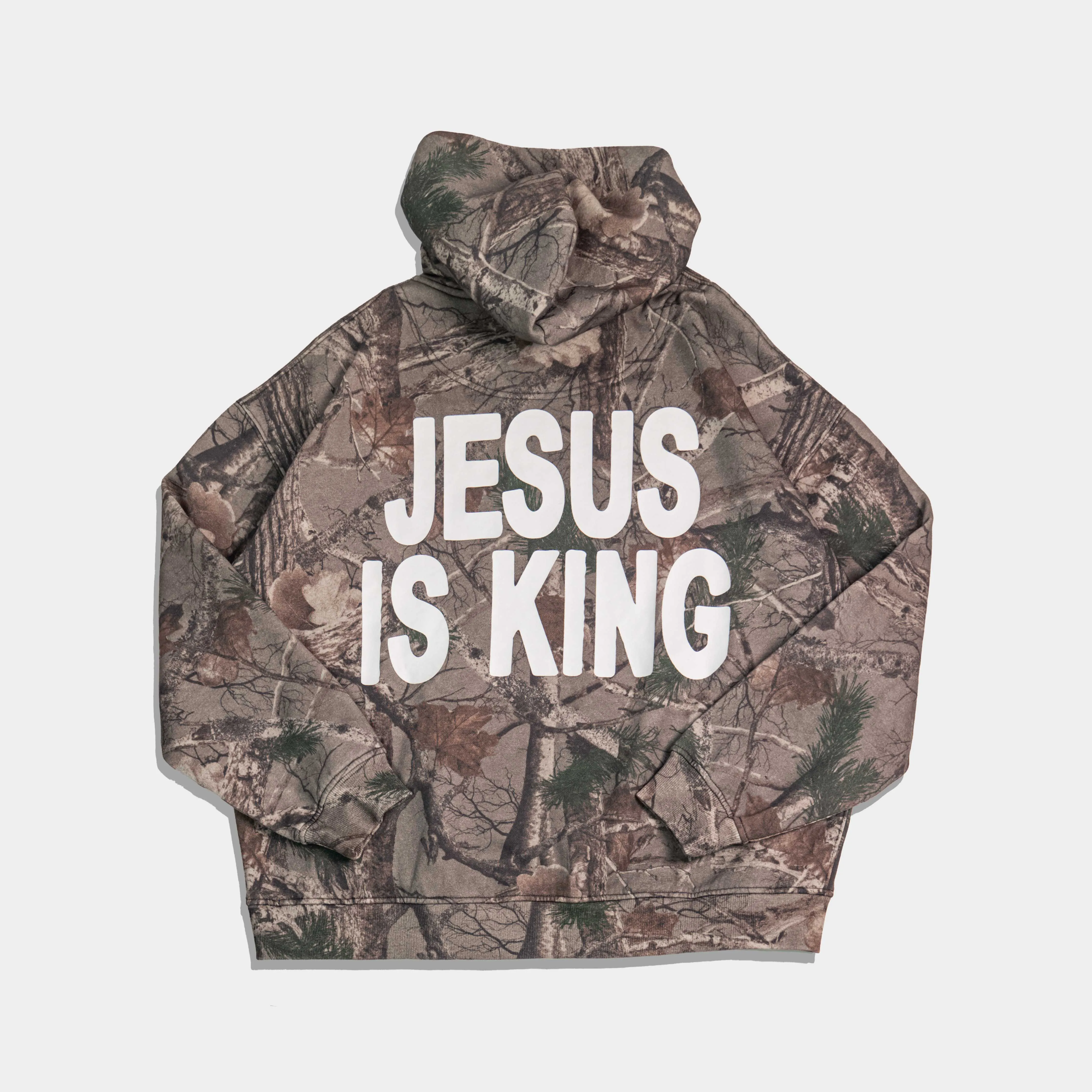 Jesus Is King Brown Camo Heavy Hoodie sold by Forty-Six Ten