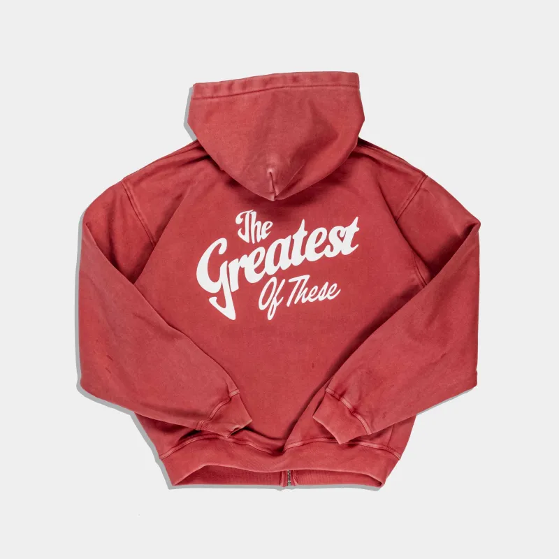 The Greatest of These Zip Up Hoodie made by Forty-Six Ten