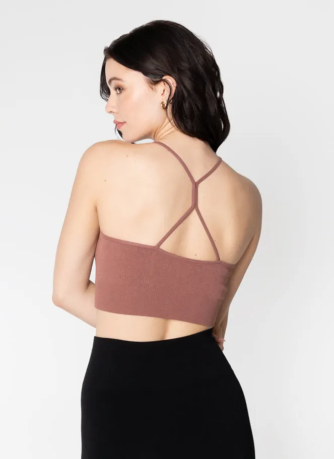 Bamboo Ribbed Cross Back Top sold by C’est Moi product image thumbnail 2