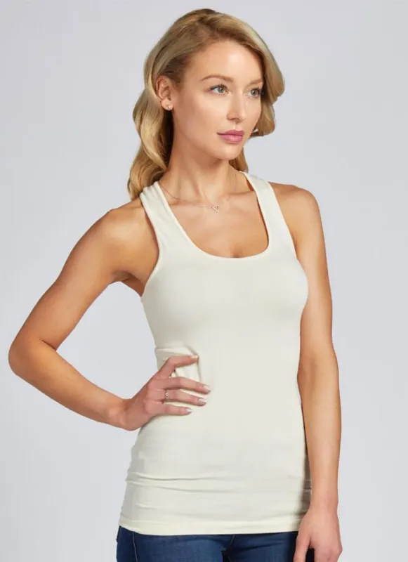 Bamboo Cotton 1x1 Rib Racer Back Top sold by C’est Moi