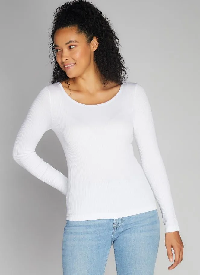 Seamless Rib Crew Neck Top sold by C’est Moi