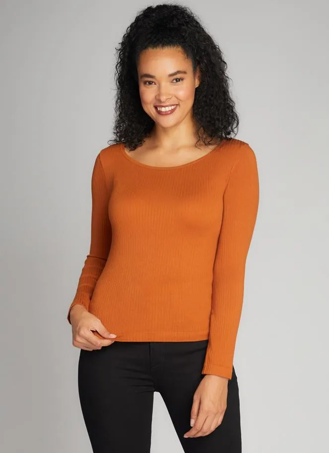Seamless Rib Crew Neck Top sold by C’est Moi product image thumbnail 4