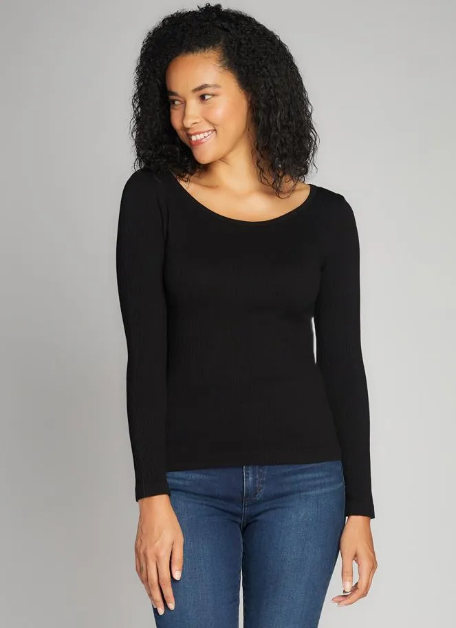 Seamless Rib Crew Neck Top sold by C’est Moi product image thumbnail 5