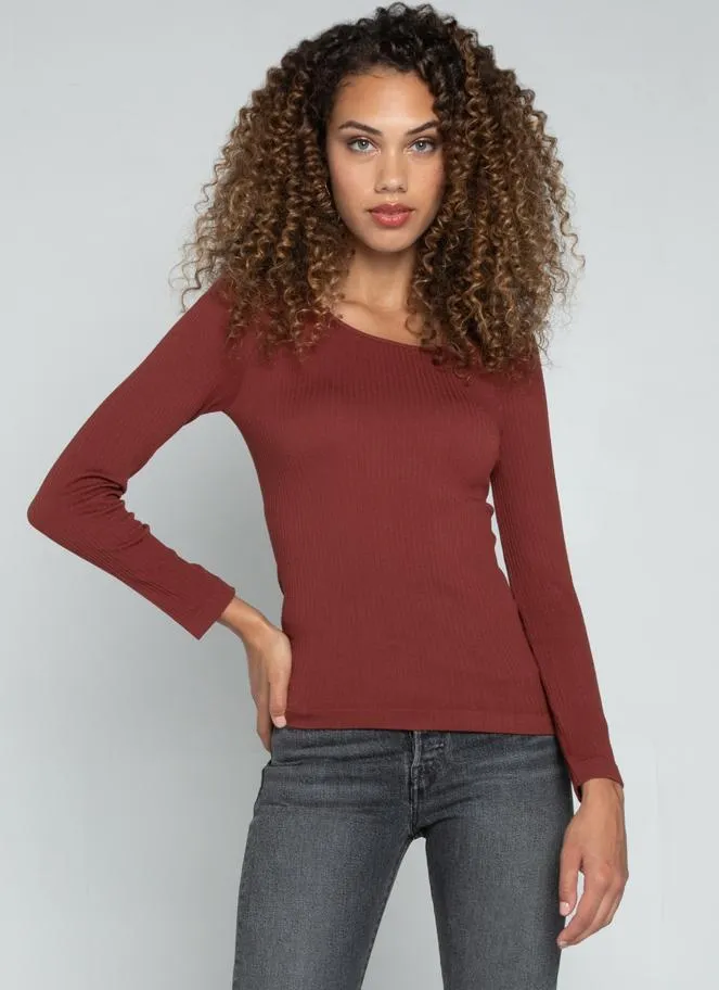 Seamless Rib Crew Neck Top sold by C’est Moi product image thumbnail 2