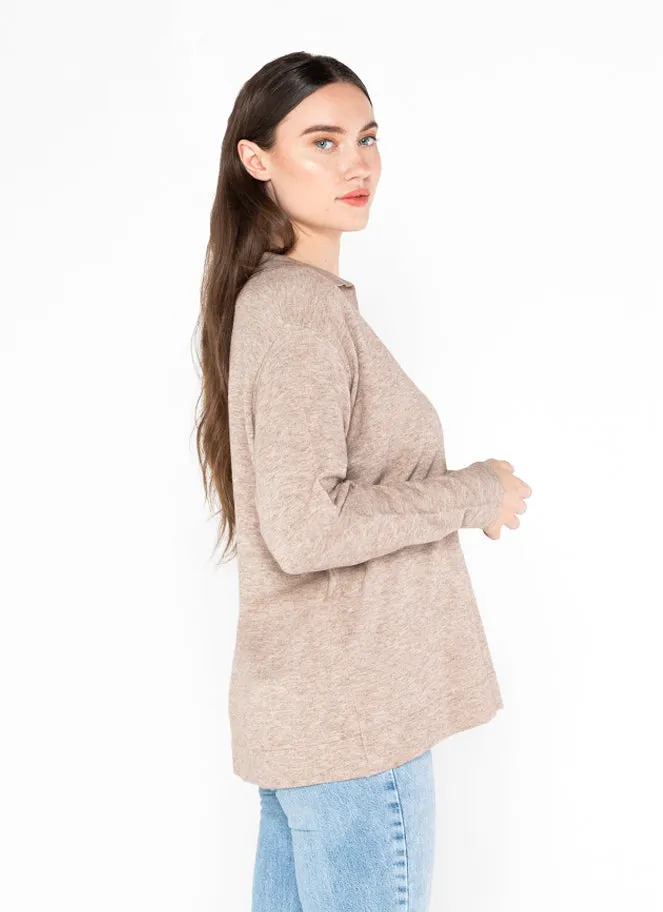 Knit Viscose Blend Oversized Collared Sweater sold by C’est Moi product image thumbnail 5