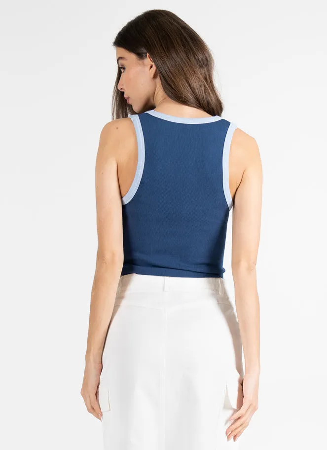 Bamboo Two Tone Rib Tank sold by C’est Moi product image thumbnail 5
