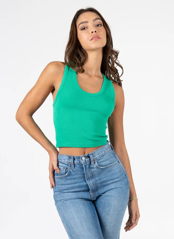 Bamboo Rib Deep Scoop Neck Tank sold by C’est Moi product image thumbnail 5