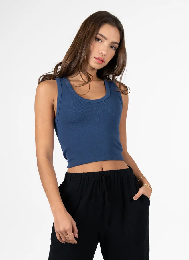 Bamboo Rib Deep Scoop Neck Tank sold by C’est Moi product image thumbnail 3