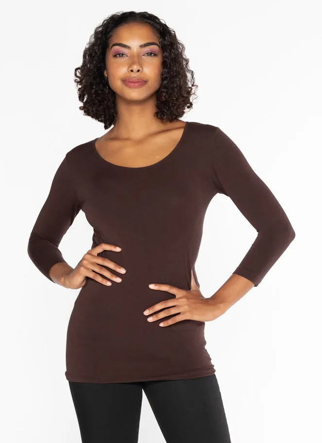 Bamboo 3/4 Sleeve Top sold by C’est Moi product image thumbnail 2