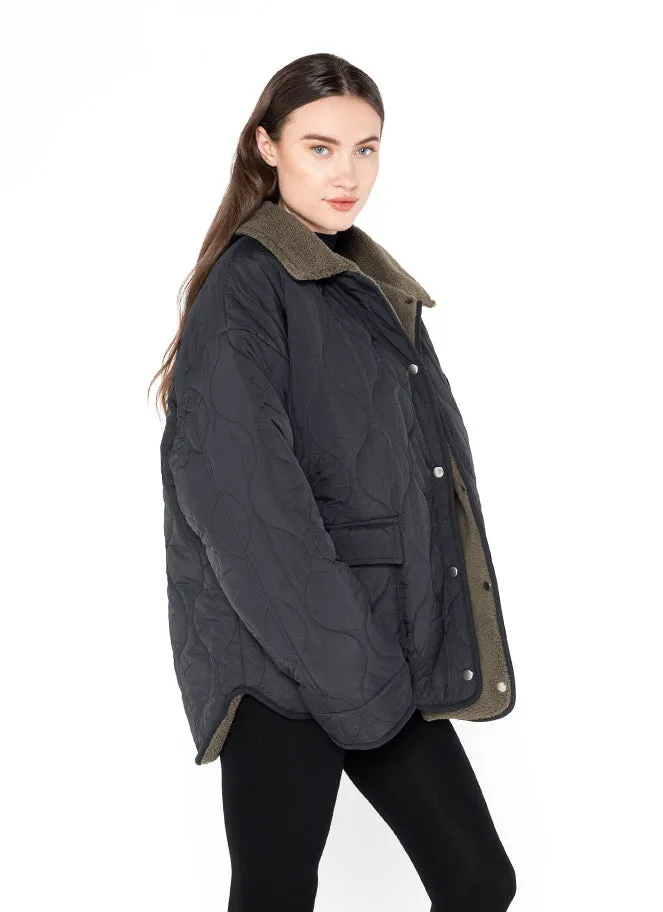 Nylon Reversible Quilt Jacket sold by C’est Moi product image thumbnail 3