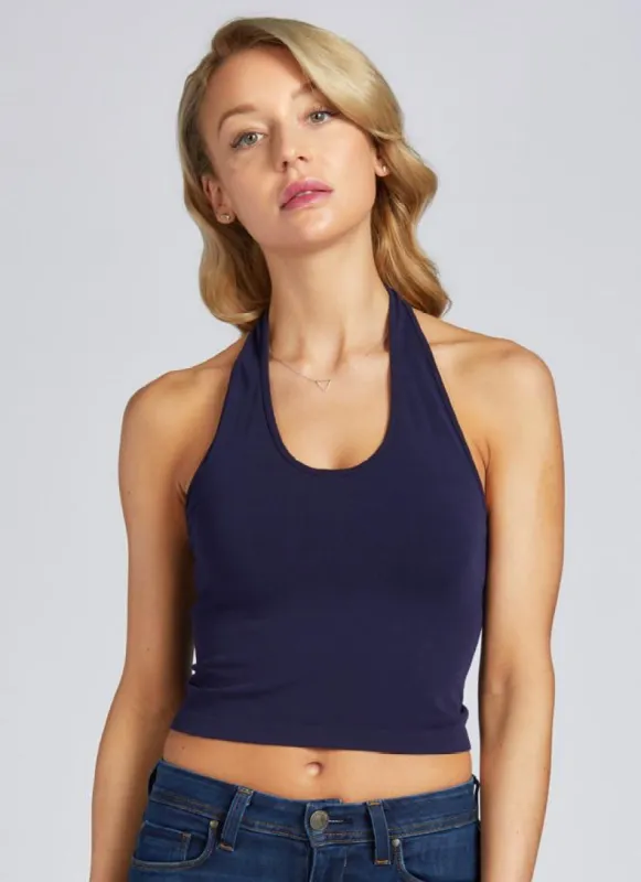 Bamboo Crop Halter Top sold by C’est Moi